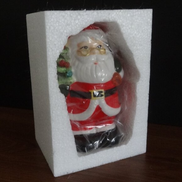 Ceramic LIGHT UP SANTA ~ Merry Makers ~ Christmas Holiday ~ NEW - Picture 2 of 2